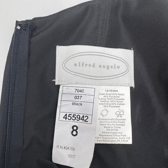 NWT VTG Alfred Angelo Spaghetti Strap Ruffle Hem Dress Y2K Whimsigoth Party sz 8 - Picture 10 of 10